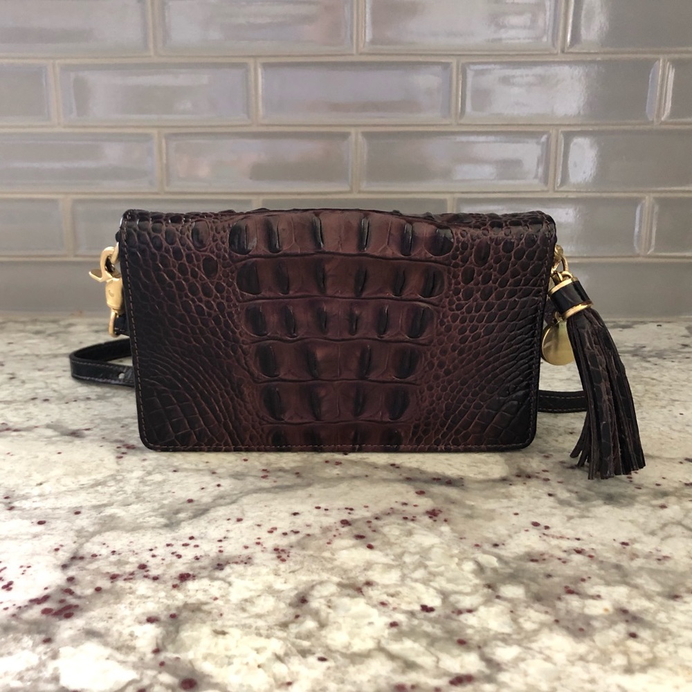 Brahmin Small Brown Crossbody Purse